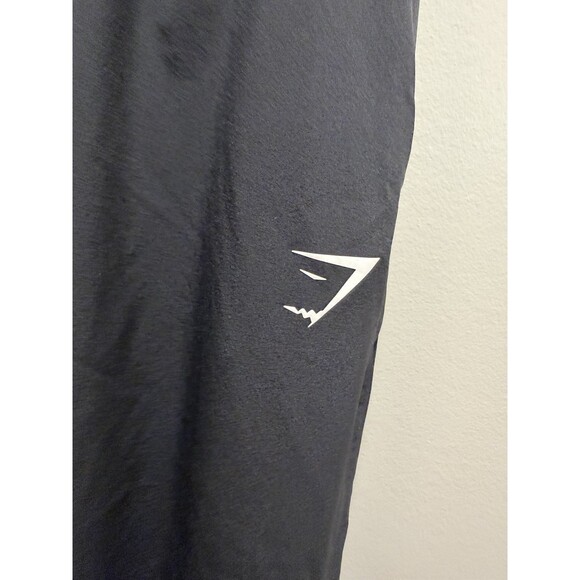Women's Gymshark Pants M Medium Black Tapered Windbreaker Drawstring Active - Picture 3 of 8